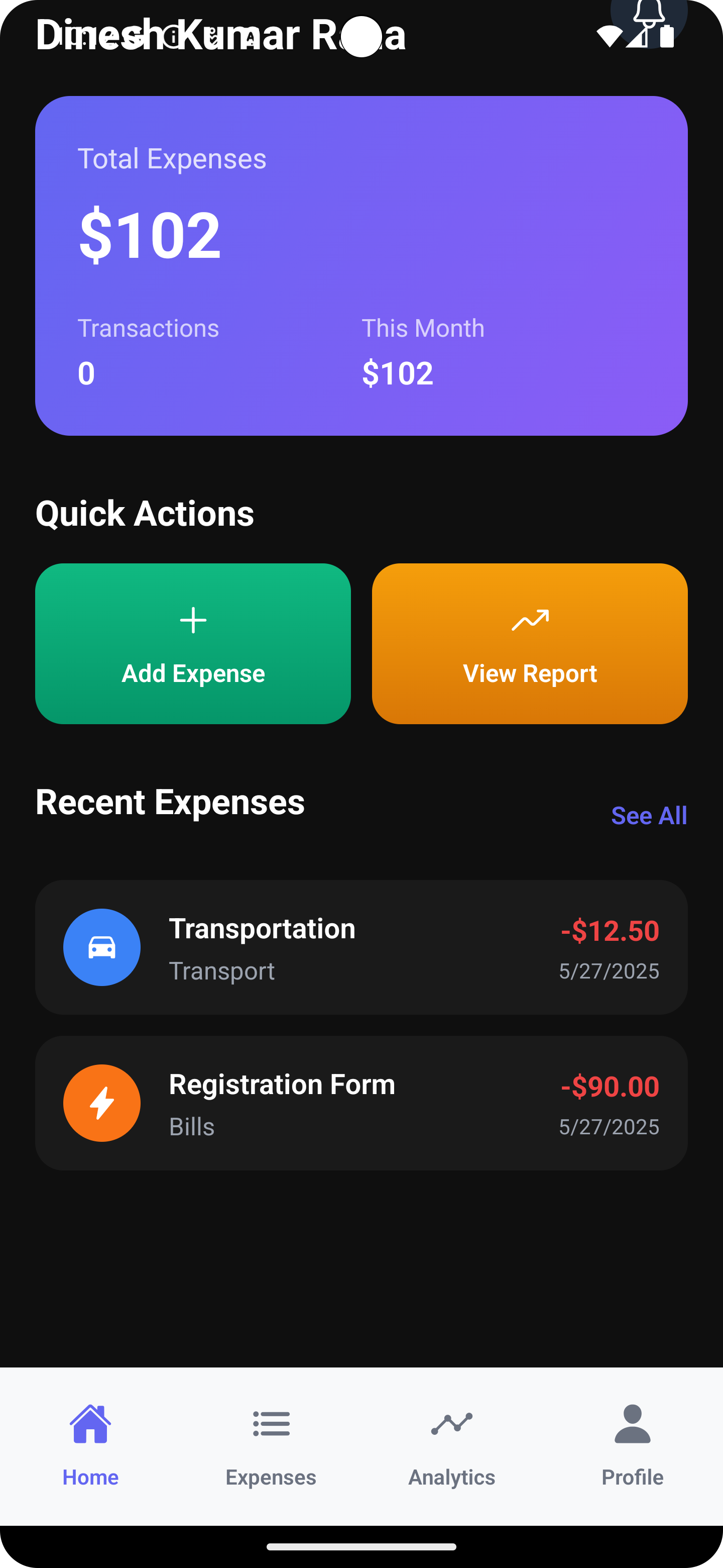Expense Tracker