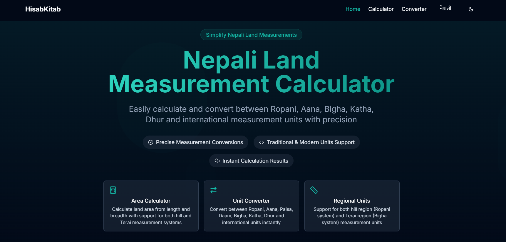 Nepali Land Converter