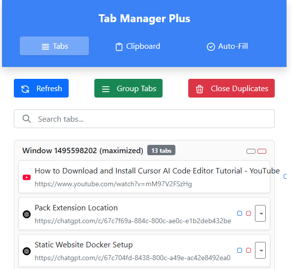 Tab Manager Plus